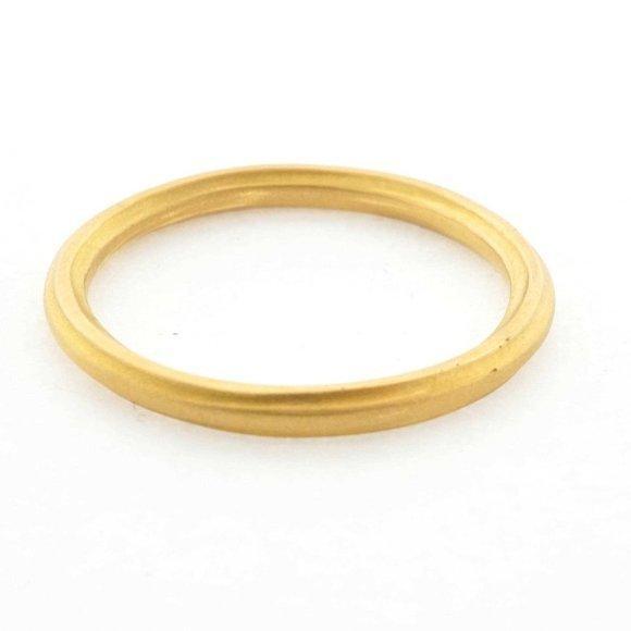 18k Yellow Gold Estate Sale Wedding Band Ring Size 12.25 Women's 4.60g Vintage